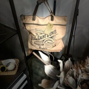 CLEA RAY Vintage Style Canvas Tote Bag. New with Tags right from our Boutique.